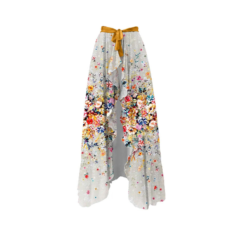 ENSEMBLE MAILLOT DE BAIN MOUTARDE 1 PIECE FLEURI