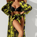 Ensemble maillot 3 pièces jaune et noir