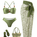 Ensemble  maillot de bain 3 pièces vert