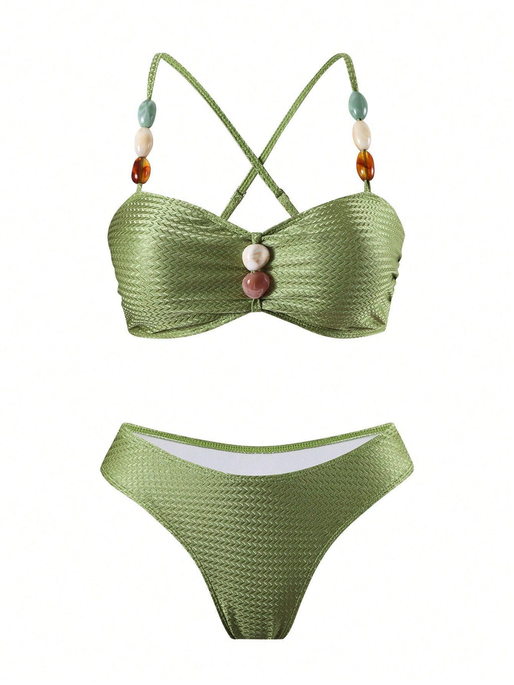 Ensemble  maillot de bain 3 pièces vert