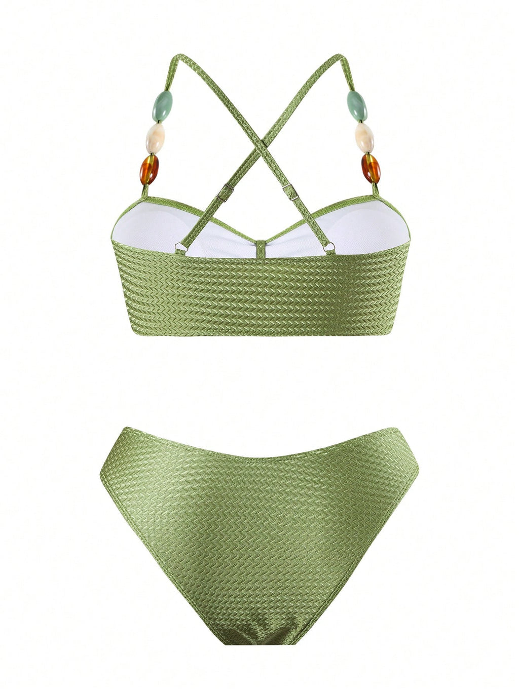 Ensemble  maillot de bain 3 pièces vert