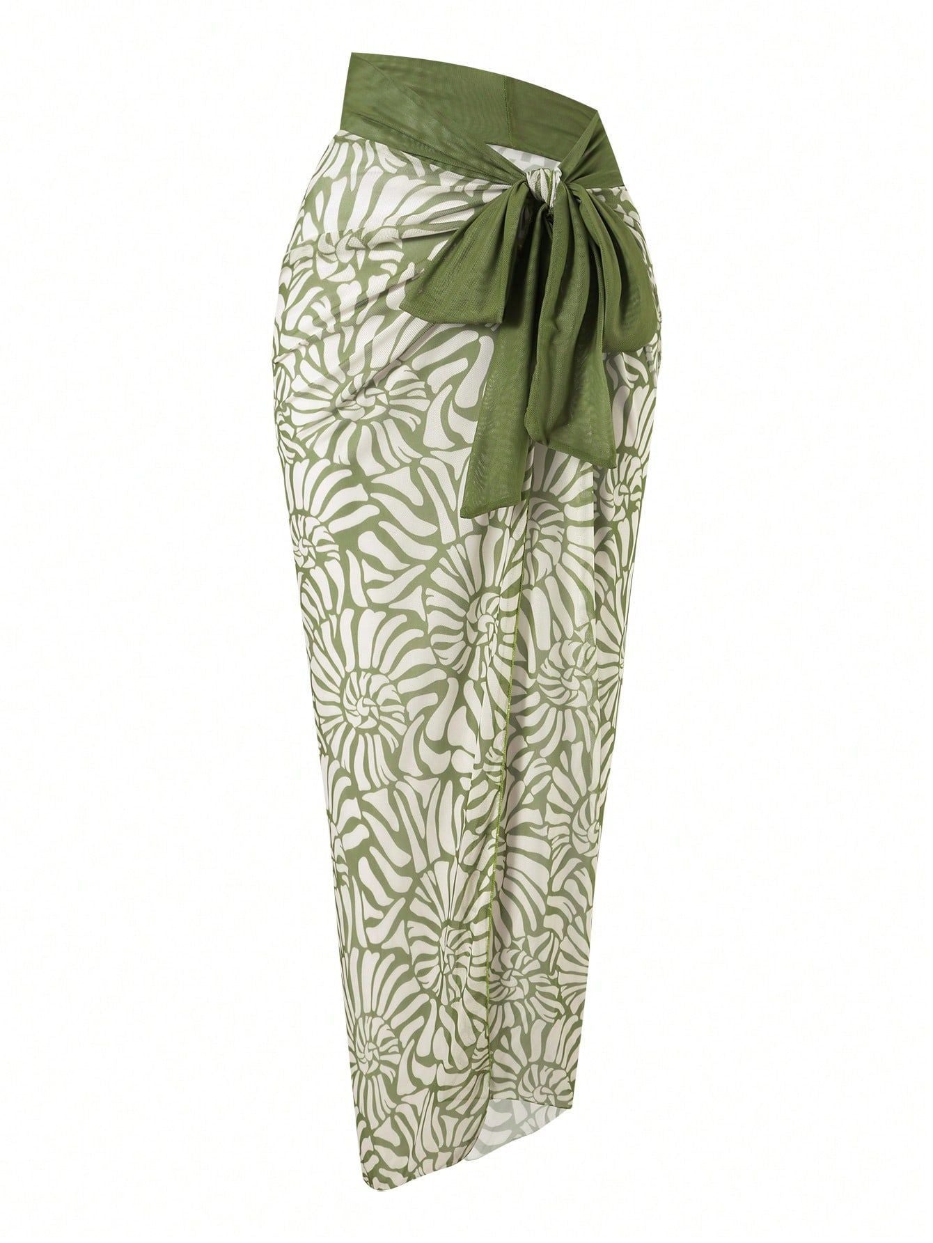 Ensemble  maillot de bain 3 pièces vert
