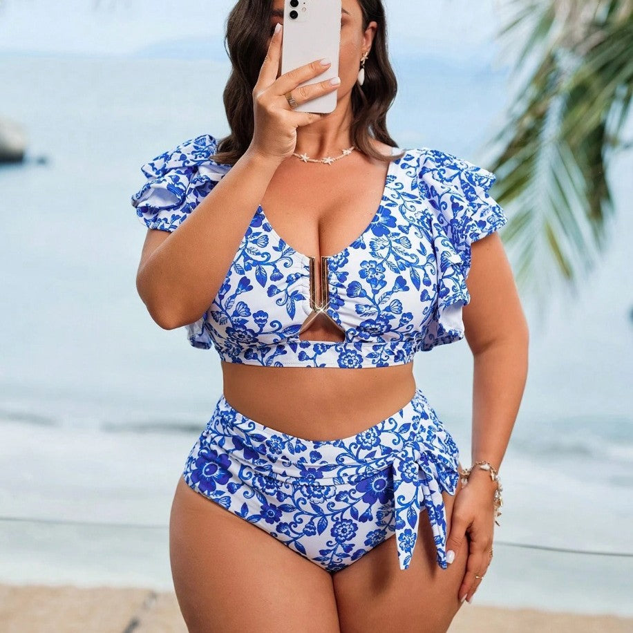 MAILLOT DE BAIN 2 PIECES FLEURI